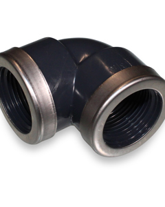 Elbow 90deg PVC 3/4" FM/FM PN10 w/reinforcement rings